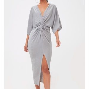 Ice Grey Kimono Dress PrettyLittleThing